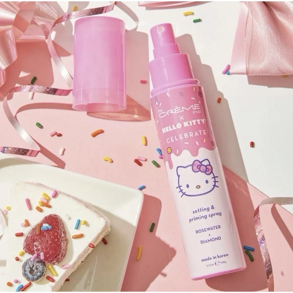 The Creme Shop Hello Kitty Celebrate Setting & Priming Rose Water Diamond Spray